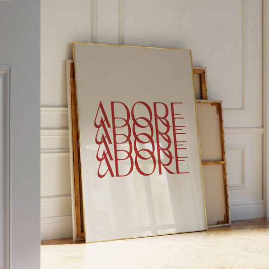 Adore - Beige Art Print