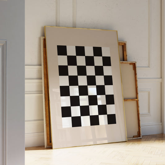 checkerboard art print