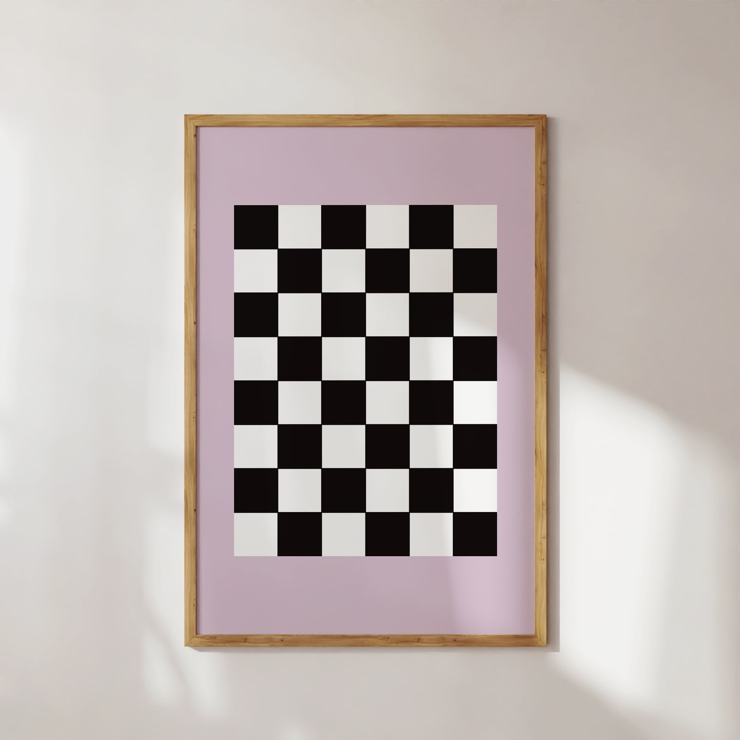 Lilac Bordered Checkered Art Print