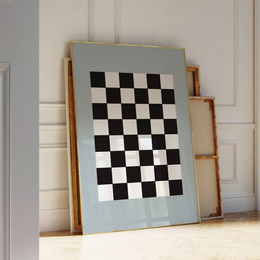 checkered art print