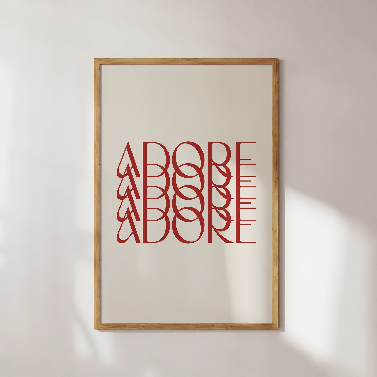 Adore - Beige Art Print