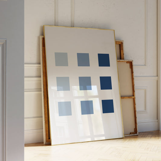 Blue Color Blocks Art Print