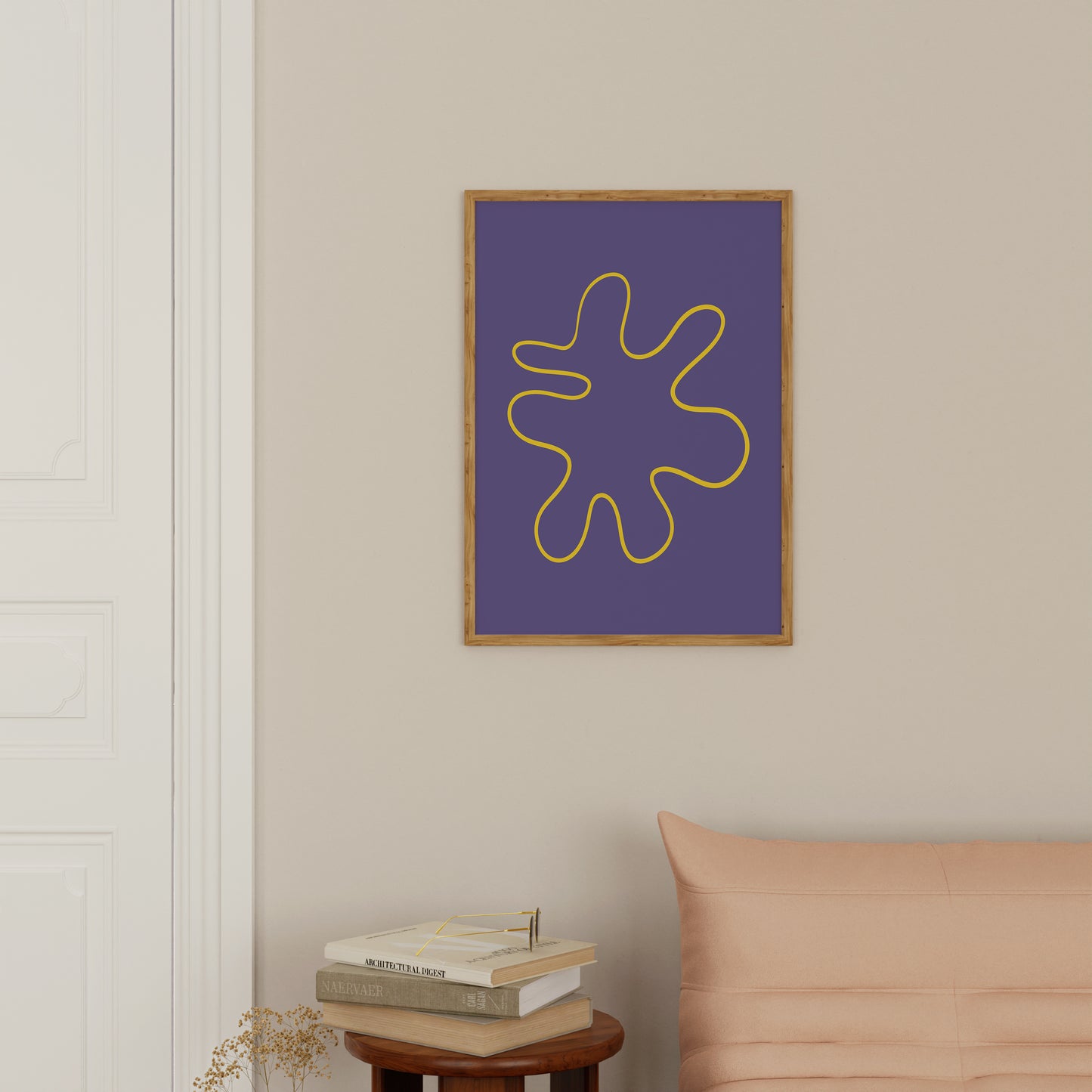 Yellow Organic Shape Art Print