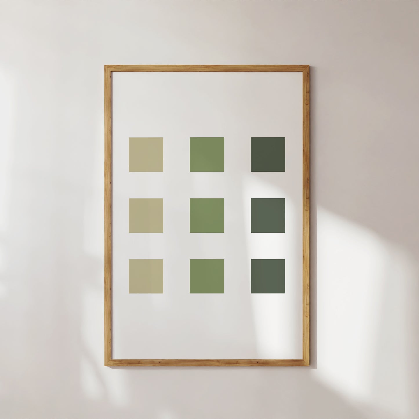 Green Color Blocks Art Print