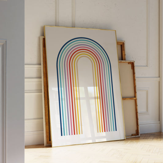 Retro Rainbow Art Print