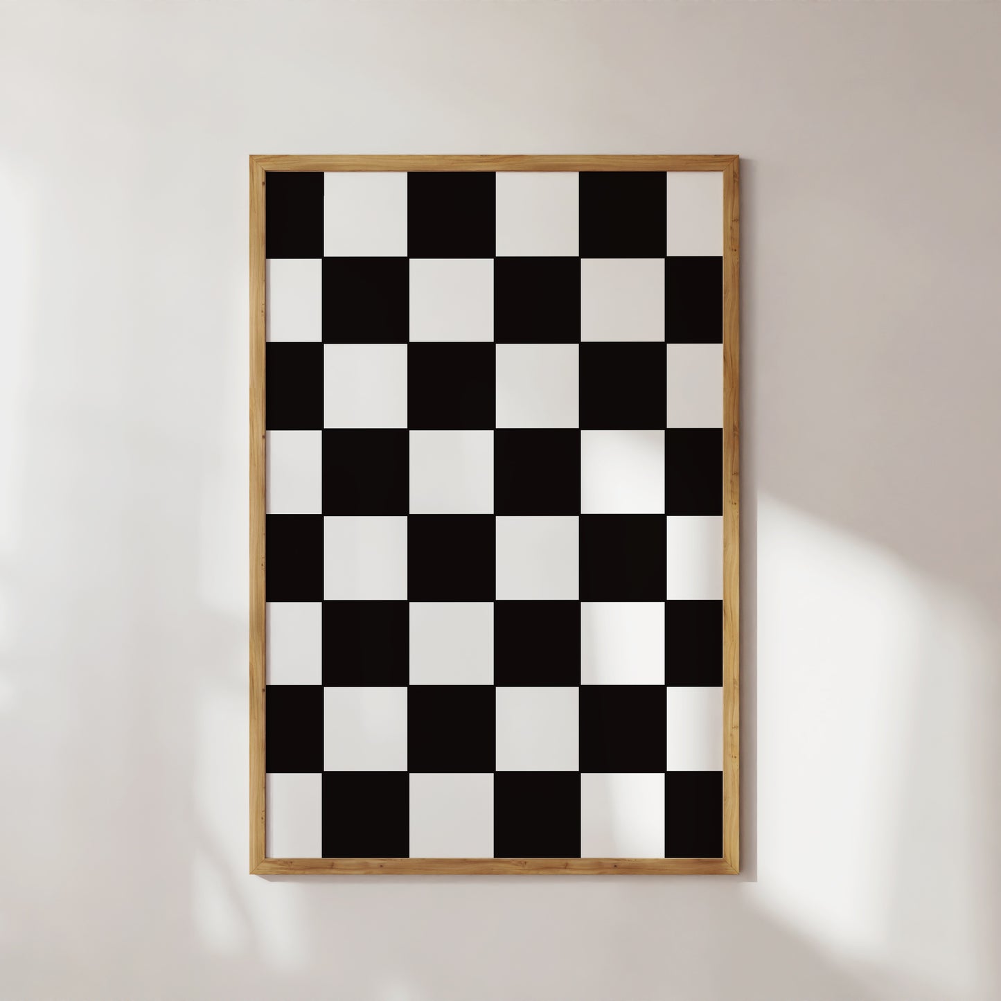 Black and White Checkered Art Print