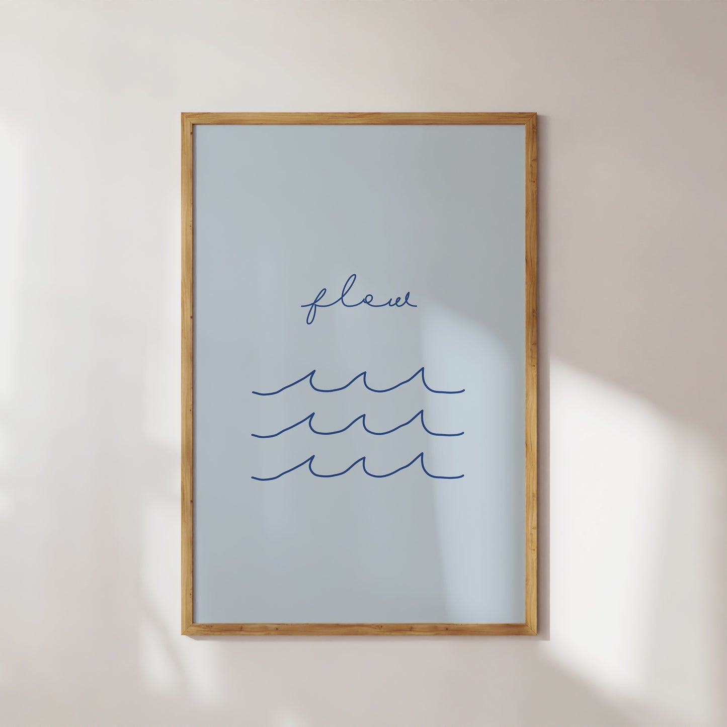 Flow - Blue Art Print