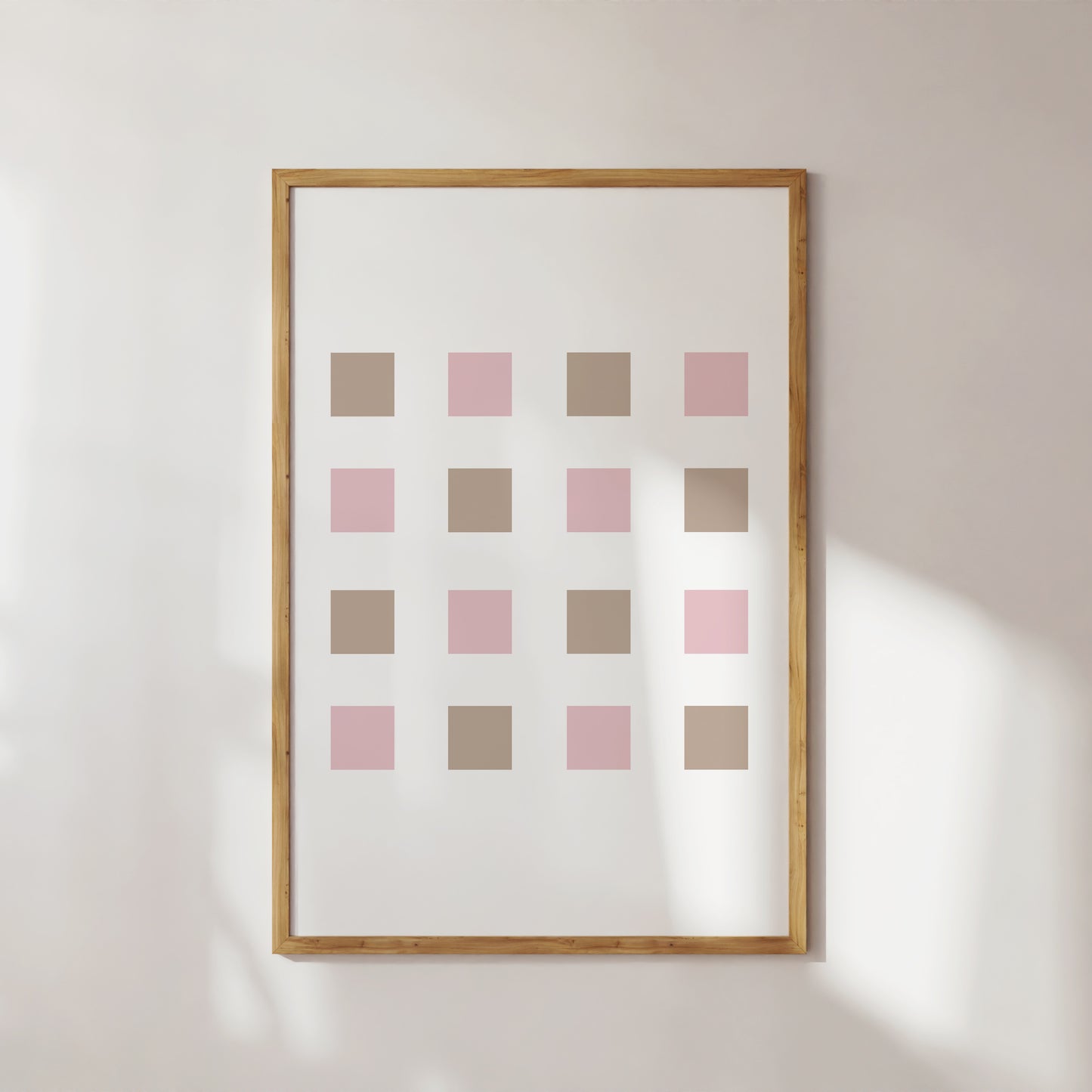 Pink Beige Color Blocks Art Print