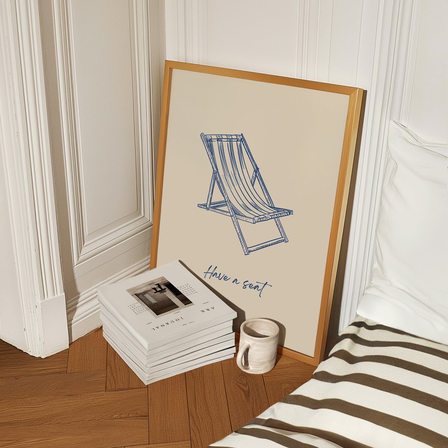 Have a Seat - Blue Marine Art Print