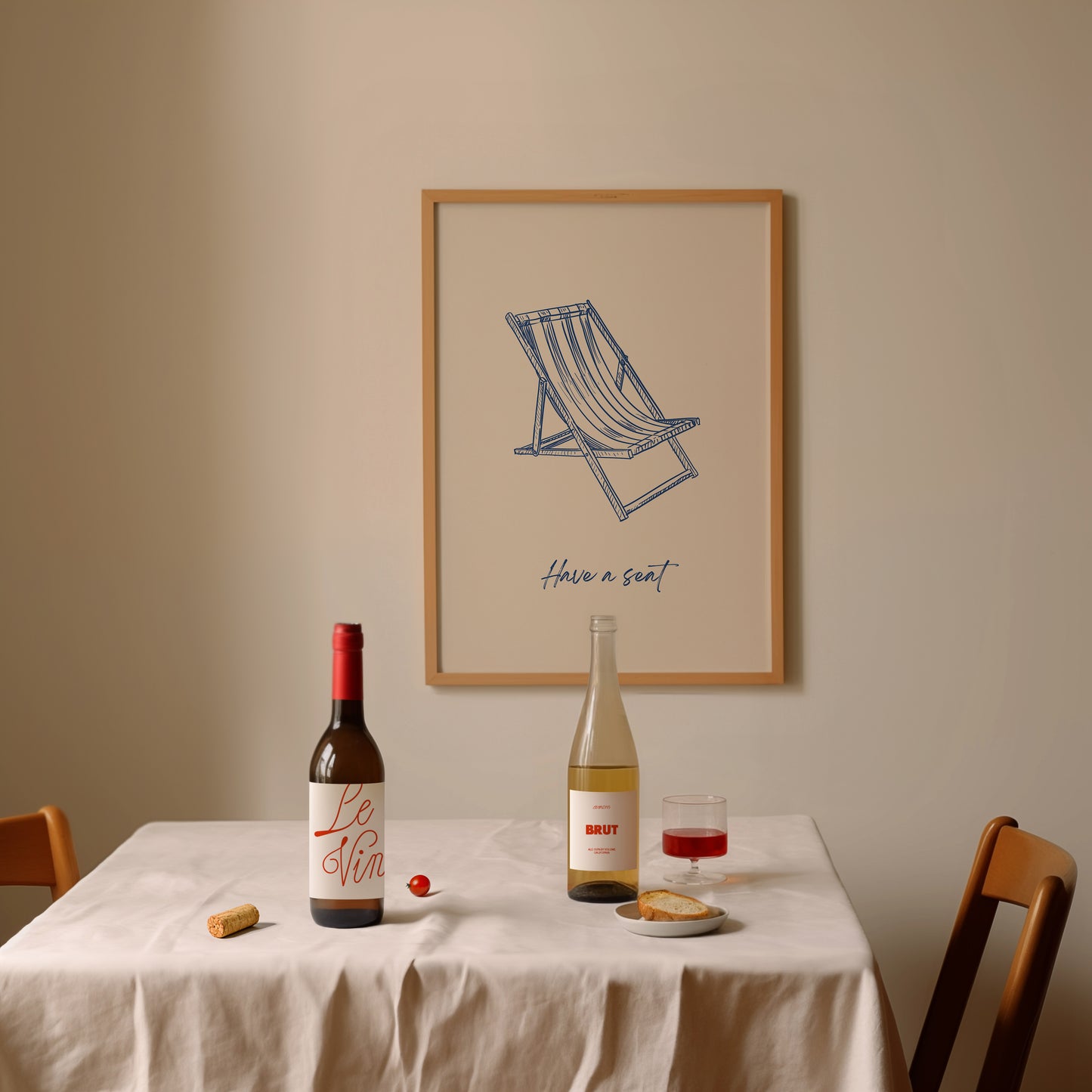 Have a Seat - Blue Marine Art Print