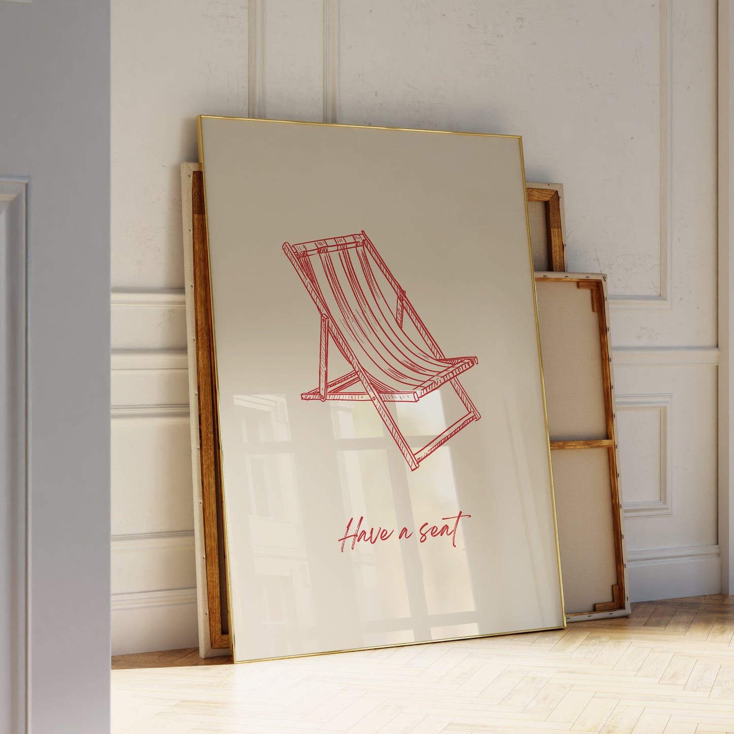 Have a Seat - Red Marine Art Print